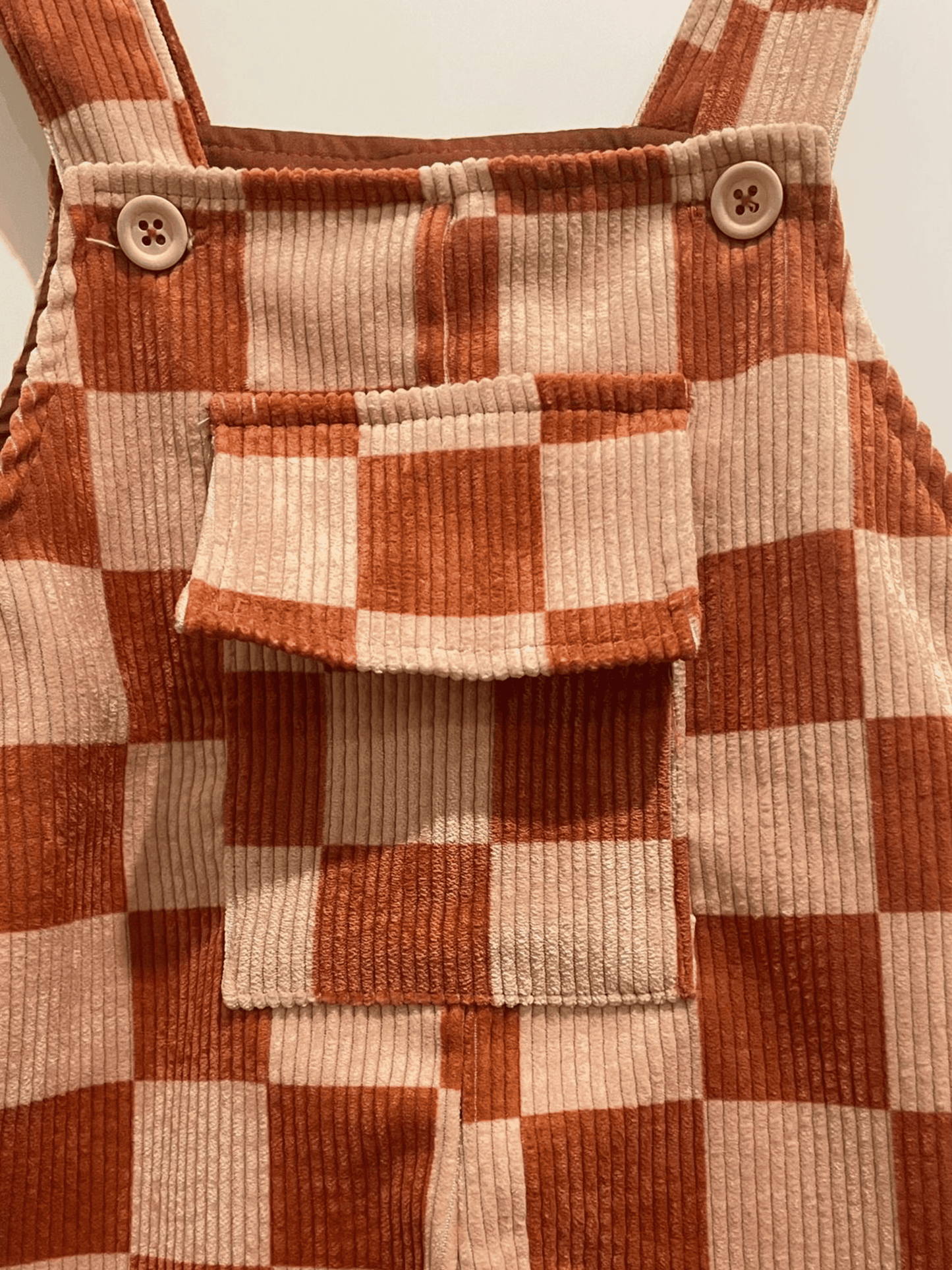 Jardineiras Bombazine Xadrez Terracota