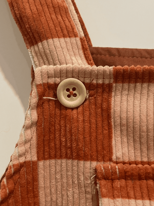 Jardineiras Bombazine Xadrez Terracota