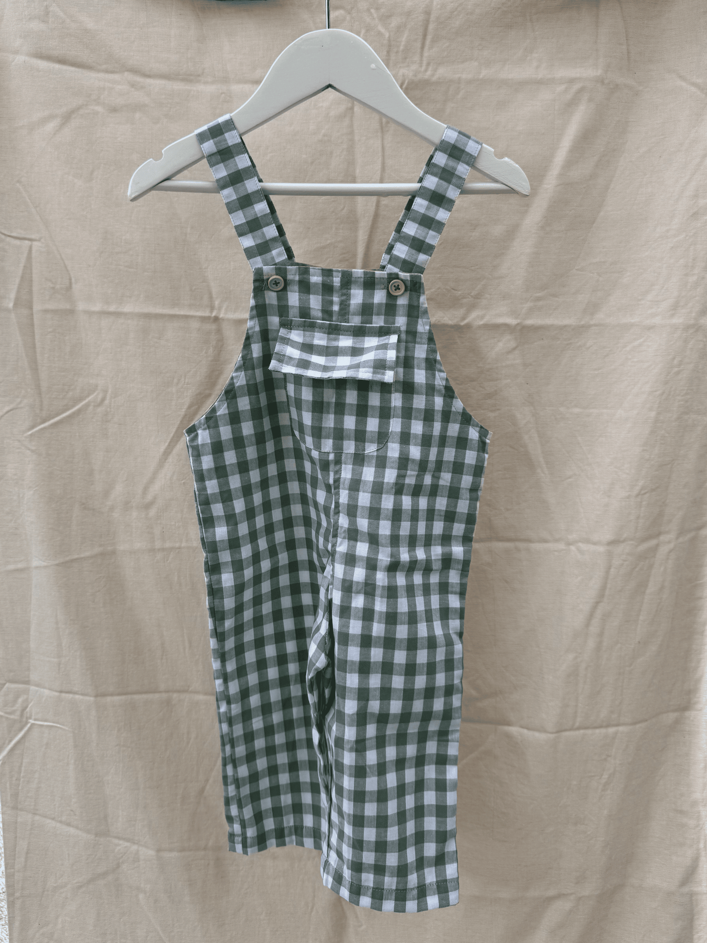 Jardineiras vichy verde