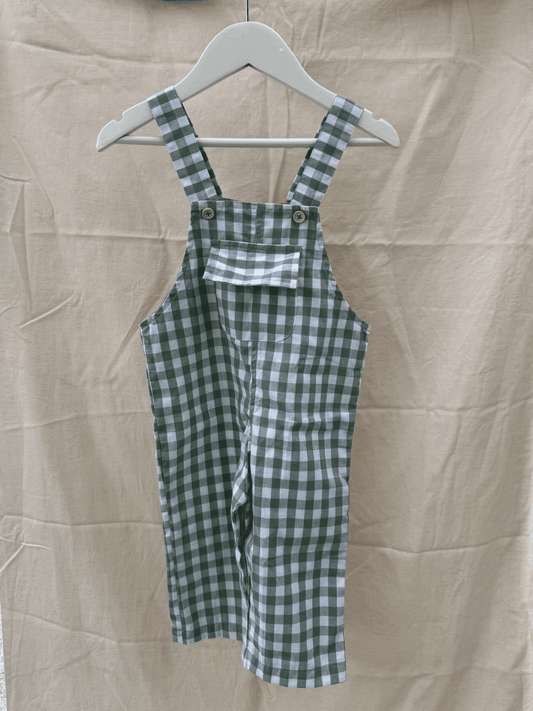 Jardineiras vichy verde