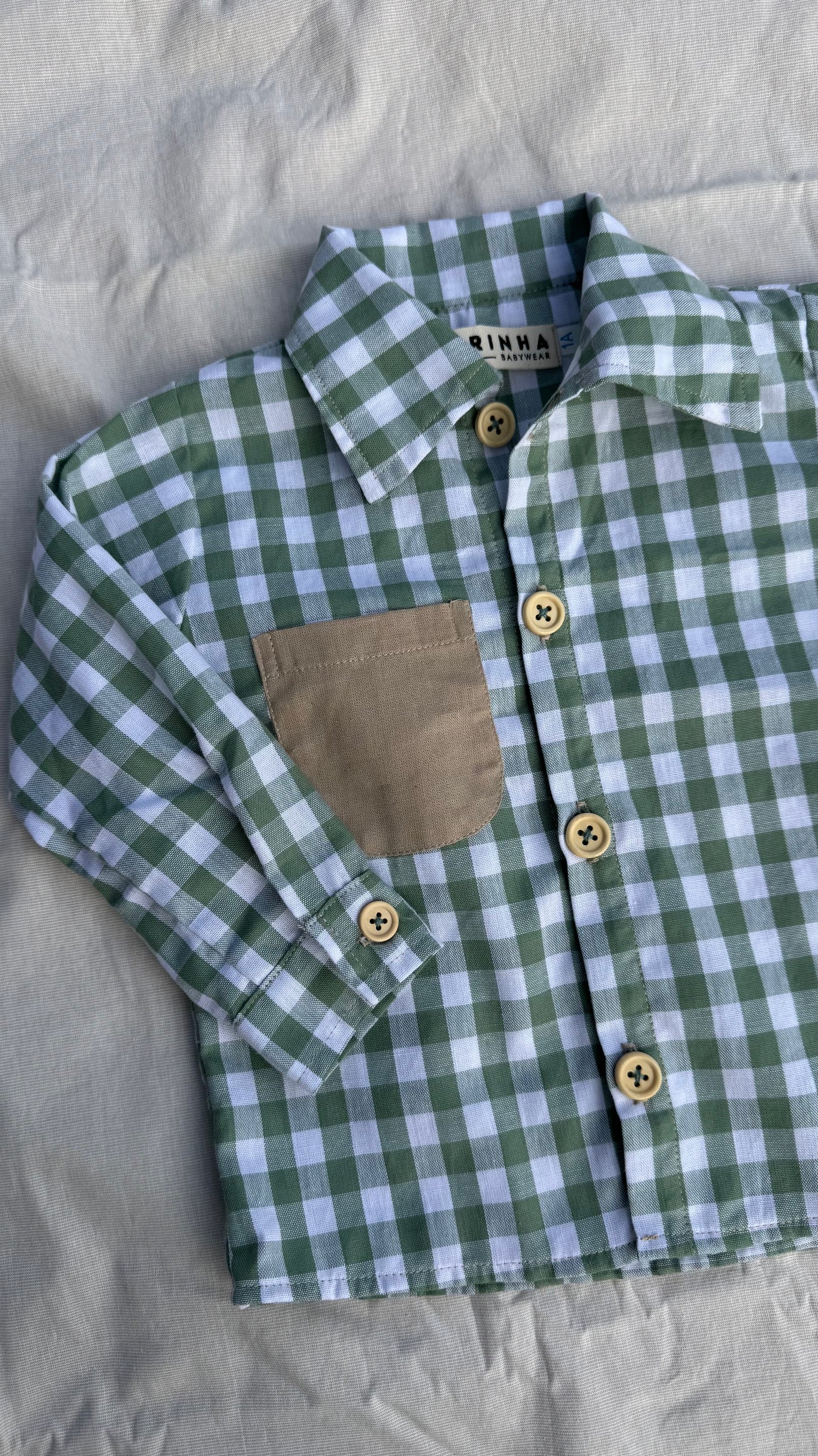 Camisa xadrez verde